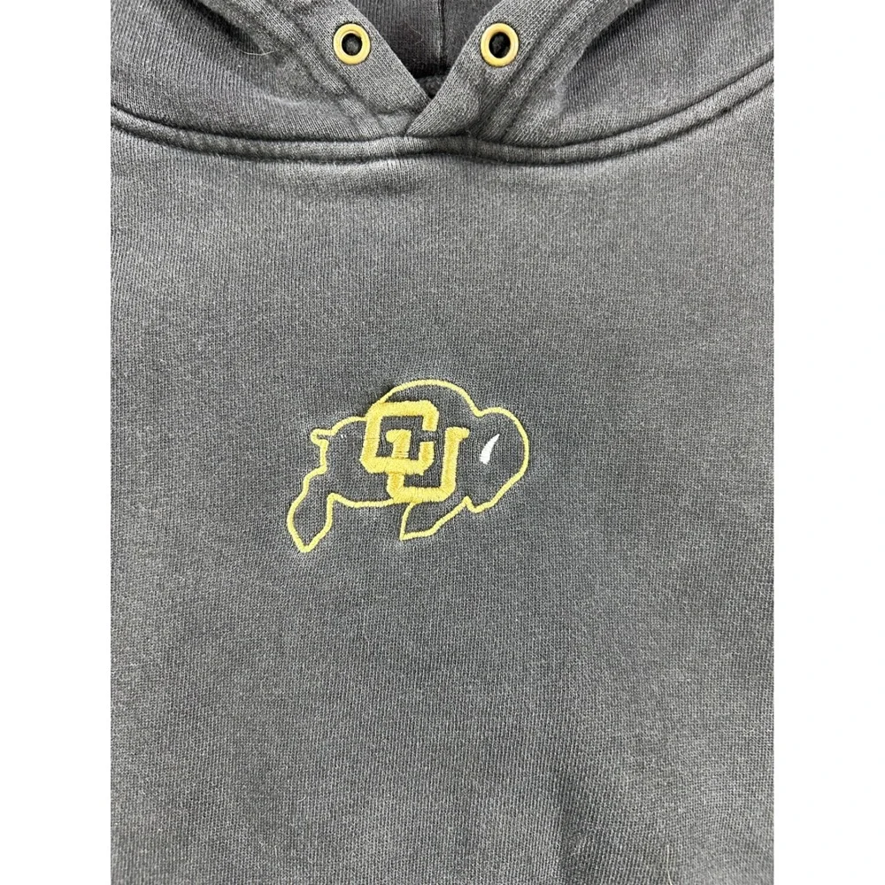 CH Apparel Colorado Buffaloes Hoodie Mens XL Faded Black Embroidered CU Logo